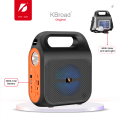 KTS 1837 Portable Bluetooth Speaker 4 Inch with LED Light FM Radio USB SD Card Support and Solar Charging. 