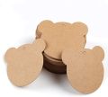 Craft Tags Paper Round Flower, Rectangle And Bear Shape 12 Pieces (Blank) With Natural Jute Rope 1.8 Meter for Birthday Party, Wedding Decoration Gifts, Arts & Crafts. 