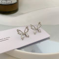 Elegant Butterfly Earrings Women Advanced Sense Earrings Exquisite Rhinestone Earrings TK. 