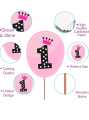Baby Girl Theme Birthday Props 10Pcs Baby Girl Birthday Decoration Items | Baby Girl Props for Kids Baby Girl Theme Birthday Decorations Birthday Photobooth Props for Kids by Karachi Decor. 