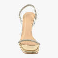 ECS Crystal Slingback 3 Inch Heel Sandals For Women. 