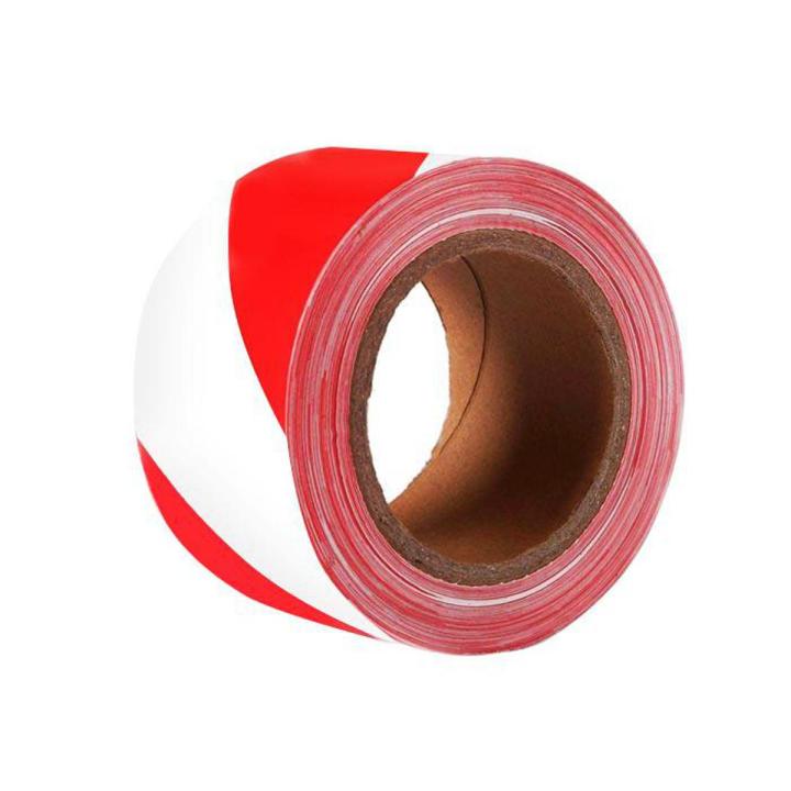White & Red Barricade Safety Tape, Size: 3 Inch ( Barrication ) 75 Mtr / 100 Mtr