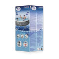 Bestway Fast Set Pools with Filter, 13 ft & 15 ft Extra Large Size Family Pool with 33 inch & 42 in depth, Inflatable Top Ring Quick Setup Deep Swimming Pool for Home with Water Filtration Pump, BW 57376, 57372, 57313, Easy Set Heavy Duty 3 Ply PVC Pool. 