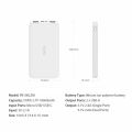 100% Original Xiaomi Redmi Power Bank 10000mAh 10W Fast Charging PB100LZM Dual USB Dual USB & Type C - White. 