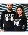 PACK OF 2 BLACK BEAST AND BEAUTY SWEATSHIRT FOR COUPLE. 