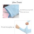 WONDERFUL Handsock Men Women Hand Sock Muslimah Sarung Tangan Motor Cooling Hand Sleeve Ice Silk Sleeveless Korean Sun protection Arm Sleeve Aqua x Breathable Handsock. 