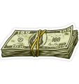 Aesthetic Money Sticker - 3 inch x 2 inch Sticker For Mobile \ Laptop Doller Sticker. 