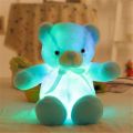 30cm Creative Light Up LED Teddy Bear Stuffed Animals Plush Toy Colorful Glowing Christmas Gift For Kids Pillow. 