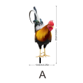 Set of 2 Acrylic Rooster Statues, Outdoor Garden Statues, Chicken Decor, Garden Sculptures & Statues for Patio Lawn Easy Install. 