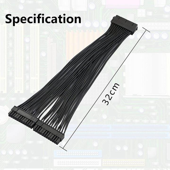 Dual PSU Supply 24-Pin ATX Cable, for ATX Motherboard Cable