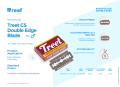Treet TRBC Card 200 Carbon Steel Double Edge Blades. 