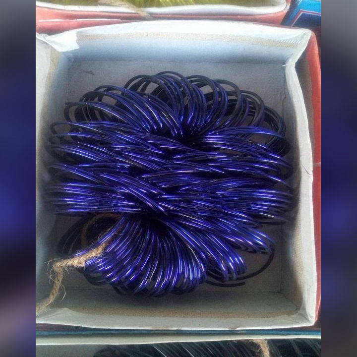 Plain Glass Bangles  Size.2.25 Sawado  Color Blue