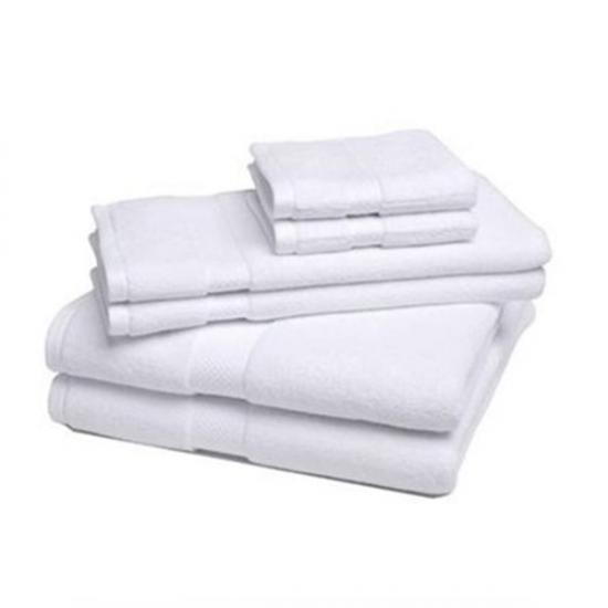 A&G-Set of 6 - Superior Luxurious Bath Towels - White