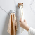 Fun Towel Decoration Hook Push in Towel Rack Towel Organizer Self Adhesive Kitchen Cloth Hook. 