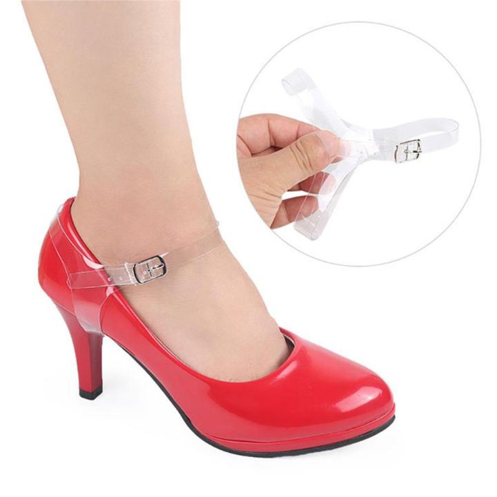 2pcs Shoe Strings Transparent Invisible Women High Heels TPU Band Ankle Straps
