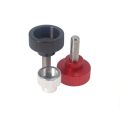 Aluminum alloy hand screw internal thread type dish knob nut fixed knob handle embossed through hole nut. 