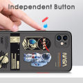 【BestGO】Casing Case For Xiaomi Redmi Note 4 Note 4X Case Creative NASA America Space National Astronaut Frosted Casing Transparent Phone Case Full Cover Camera Protect Case Hard Case For Boys For Girls. 