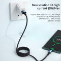 Essager 7A 66W Type C USB Cable Super-Fast Charge Cable for Huawei Mate 40 30 Xiaomi Samsung Fast Charging USB Type C Cables Data Cord. 