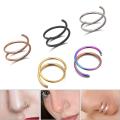 Stainless Steel Double Hoop Nose Ring Nostril Piercing Nose Ring Jewelry For Women. 