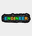Engineer Sticker - 3 inch x 2 inch - Also Custom Stickers Available - Stickers for Laptop - Stickers for Mobile. 