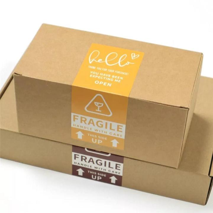 50Pcs Thank You For Purchase Stickers Fragile Handle With Care Labels for Commodity Express Warning Labels Package Sticker