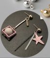 5 pairs 5mm silver Pin Findings Stud Earring Basic Pins Stoppers Connector For DIY Jewelry Making Accessories Supplies. 