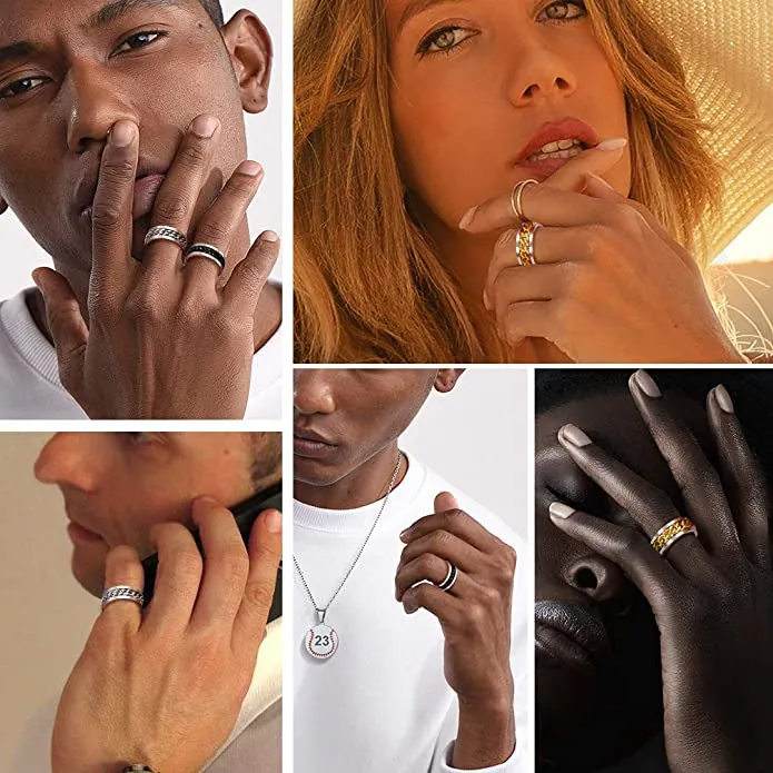 Spinner%20Ring%20Chain%20Ring%20Silver%20Stainless%20Steel%20For%20Men-Boys%20-%20Image%207