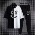 Tracksuit for Men Summer Very Soft and Comfortable Fabric Stylish & Smiley Printed  Stylish & Trendy Black & White Color. 