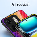 Biruiqu For Infinix Hot 50i Carbon Fiber Glass Protective Case Cover. 
