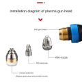 P80 Plasma Cutting Torch Replacement Parts Cutting Nozzle Copper Protective Sleeve Welding Contact Cutter Cover Black. 