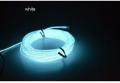 LED Flexible EL Wire Strip Neon Glow Light Ice Blue color. 
