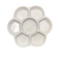 Multiple Uses Ceramic Paint Palette Tray White 6/7 Grid Plum Blossom Paint Plate 3 Size Durable Mixing Colour Tray for Artist. 