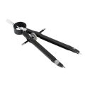 Geometry Set with Lock, Math and Precision Compass, Metal(black). 