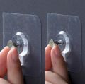 Strong Transparent Self Adhesive Screw Hook, Nail-Free Space Saving Poster Seamless Wall Hook Waterproof Durable Transparent Kitchen Bathroom,  Hanger Nails Screw Stickers Punch-Free Wall Hooks for Photos. 