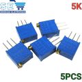 5PCS 3296W 3296 Variable Resistor multi turn Trimpot Trimmer Potentiometer. 