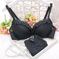 seamless lace bra set, adjustable strap bra, ruffle push-up bra, 3/4 cup lace bra, underwire support bra, women’s lace underwear, nylon cotton spandex bra, elegant lace bra set, comfortable women’s bra, push-up bra with lace, everyday bra set. 