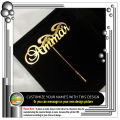 Customize Name Coat Pin, Label Pin, Name Brooch. 