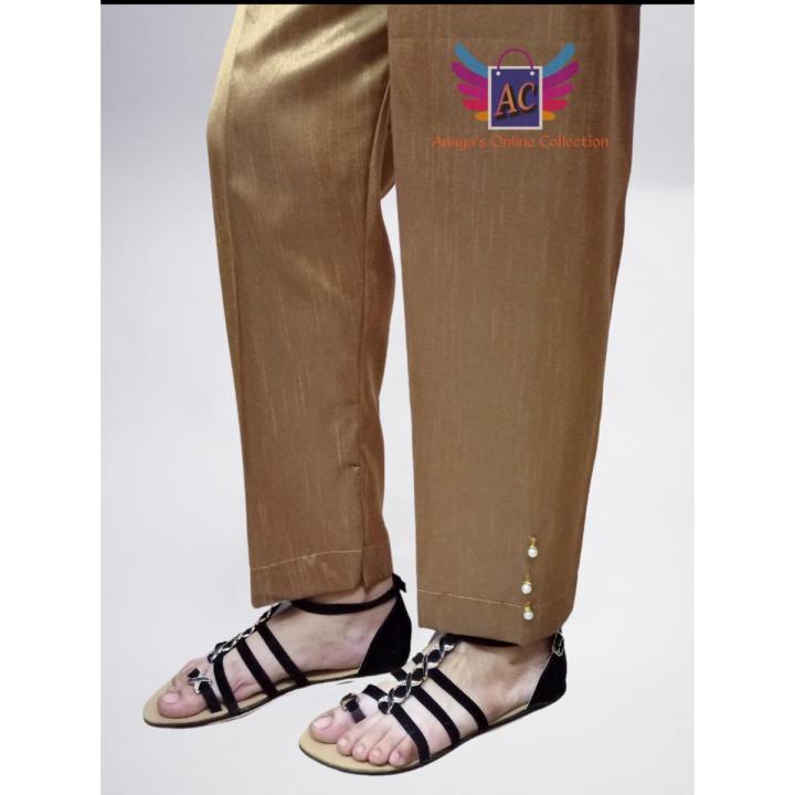 Silk Trousers Pant For Women | Trousers Pant For Girls | Comfortable Fabric With Good Quality | Ladies Palazo & Capris Troursers