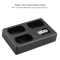 NP-FZ100 NPFZ100 Battery 3 Slot Charger Camera Alpha A7R3 A6600 A6700 A7M3 ARR4 A7R4 A7R5 A7III ZV-E1 FX3 Replacement Spare Parts. 