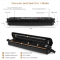 Vacuum Sealer With 10 Bags Techmanistan Vacuum Sealer, Food Sealer for Food Preservation, Automatic Bags Mouth Sealing Machine. 