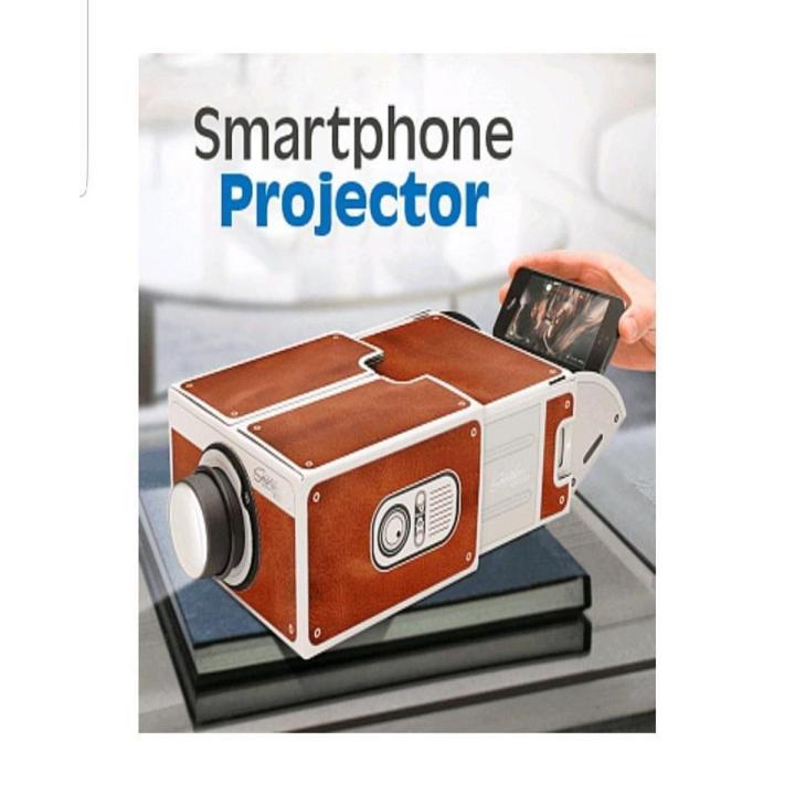 Smart Mobile Screen Projector For All Smart Phone 2.0 - White & Brown