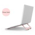 【Rongcai】 Laptop Stand, Portable Laptop Stand, Aluminum Heat Sink Laptop Stand, Ergonomic Aluminum Laptop Riser (Rose Gold). 