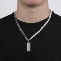 Wholesale Dollar Combined Pearl Necklace Men Hip Hop Jewelry Stainless Steel Necklace Custom. 