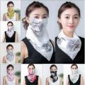 Lightweight Outdoor Riding Handkerchief Protective Silk Face Mask Scarf Mouth Mask Neck Protection. 