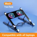 New Laptop Cooler Base Stand Foldable Laptop Cooling Pad Portable Adjustable Notebook Stand for 11-17.3 Inch with 2/4 Fans. 