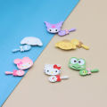 Doll house kitchen accessories mini small plate spoon cute cartoon tableware model. 