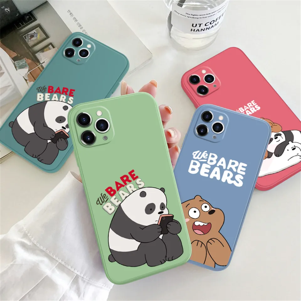 AMORVOR for iPhone 11 Pro Max Back Cover Cartoon Cute Panda Side