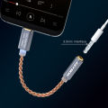 KEYSION HIFI DAC earphone Amplifier USB Type C to 3.5mm Headphone Jack audio adapter 32bit 384kHz Digital Decoder AUX Converter. 