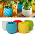 Colorful Succulent Planter Plastic Plant Flower Pot with Water Holders for Home Office Living Room Decoration, Mixed Colour - Plants not Included. 