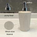 370ml Wheat Straw Liquid Soap Dispensers Bathroom Emulsion Dispensing Bottle Presser Soap Dispensers. 